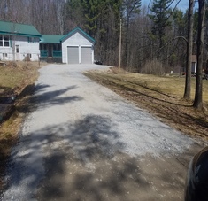 Bridgton Maine Driveway Resurfaced and Constructed Drain